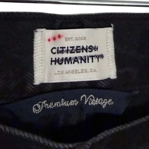 Anthropologie Citizens of Humanity Gaucho Jean Womens 33 Black Wide Leg Crop NWT - Picture 5 of 12